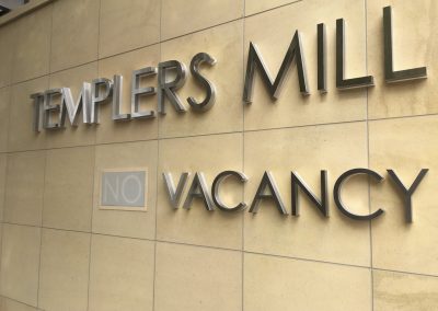 Templers Mill - 3D Stainless Halo Sign Letters - 3